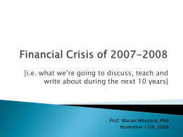 Financial Crisis 2007-2008