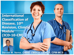Presentation Title - ICD-10