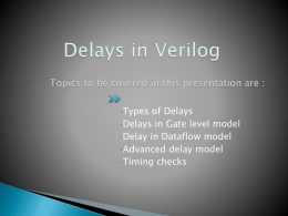 Delays in Verilog