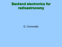 Backend electronics for radioastronomy