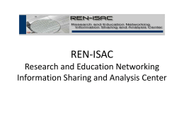 REN-ISACResearch and Education Networking Information
