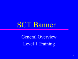 Banner General Technical Introduction