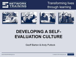 Developing a self-evaluation culture