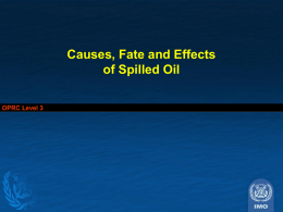 Causes, Fate & Effects of Spilled Oil