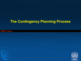 The Contingency Planning Process