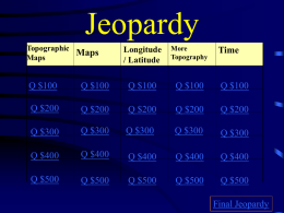 Jeopardy - Clark Pleasant Intermediate School