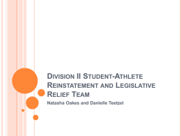 Student-Athlete Reinstatement