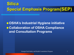 Occupational Exposure to Silica