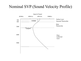Nominal SVP (Sound Velocity Profile)