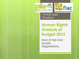 Human Right Analysis of Budget 2015