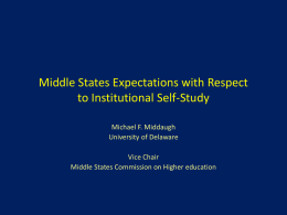 Middle States Expectations with Respect to Institutional