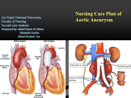 Nursing Care Plan of Aortic Aneurysm - An