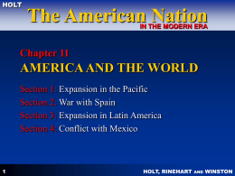 CHAPTER 20 AMERICA AND THE WORLD