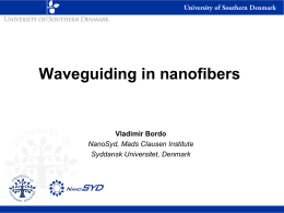 Waveguiding in nanofibers