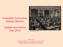 Australian Curriculum: History - Welcome