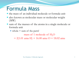 Formula Mass