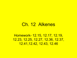 Ch. 12 Alkenes - Home | Tennessee Wesleyan College