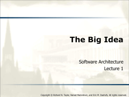 01 The_Big_Idea - Software Architecture: Foundations