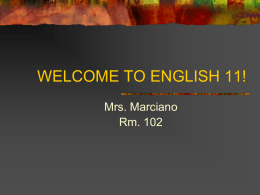 WELCOME TO ENGLISH 8!