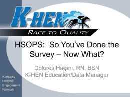 HSOPS: So You’ve Done the Survey – Now What?