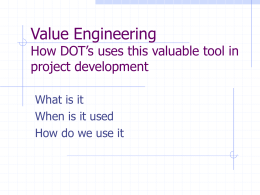 What is Value Engineering - American Association of State
