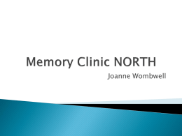 Memory Clinic NORTH - Core Care Standards