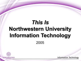 NUIT Departments - Northwestern University