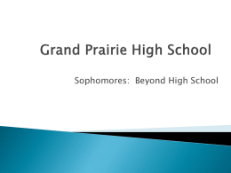 Grand Prairie High School Junior/Senior College Guide