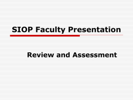 SIOP Faculty Presentation