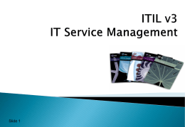 ITIL Management Overview