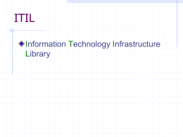 ITIL - ISACA Bangalore Chapter