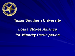 Texas Southern University Louis Stokes Alliance for
