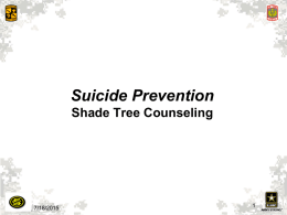Shade Tree Counseling Suicide Prevention