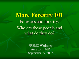 More Forestry 101 - National NEMO Network