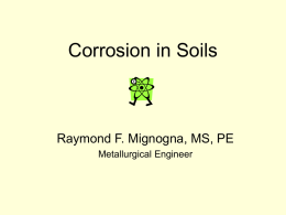 Corrosion in Soils