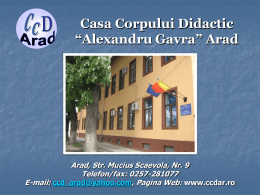 Casa Corpului Didactic “Alexandru Gavra” Arad