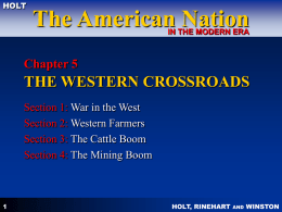 CHAPTER 14 THE WESTERN CROSSROADS