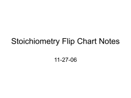 Stoichiometry Flip Chart Notes