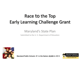 Race to the Top Early Learning Challenge Grant