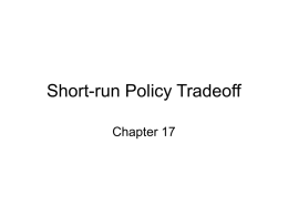 Short-run Policy Tradeoff