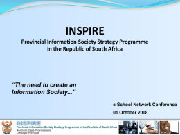 INSPIRE Information Society Strategy Programme in the