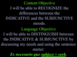 The Subjunctive with Impersonal Expressions