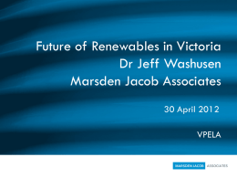 VPELA - Future of Renewables in Victoria