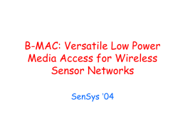 Versatile Low Power Media Access for Wireless Sensor Networks