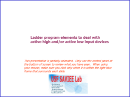 Ladder Program Elements that deal with active/passive inputs