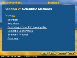 Section 2: Scientific Methods