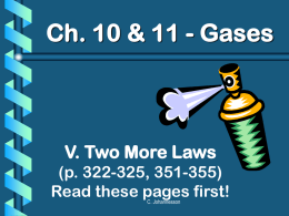 V. Two More Gas Laws - x10Hosting