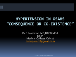 HYPERTENSION IN OSA Consequence or co