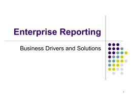 Enterprise Reporting
