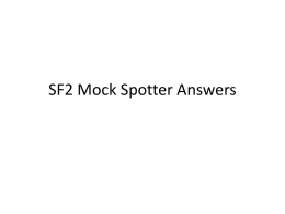 SF2 Mock Spotter Answers - University of Nottingham
